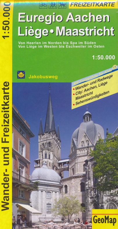 Euregio Aachen-Liege-Maastricht wandelkaart 1:50.000 (44121) 9783959650090  GeoMap Wandelkaarten Eifel  Wandelkaarten Aken, Keulen en Bonn, Wallonië (Ardennen)