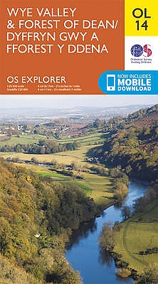 EXP-014  Wye Valley + The Forest of Dean  OL14 | wandelkaart 1:25.000 9780319242537  Ordnance Survey Explorer Maps 1:25t.  Wandelkaarten Zuid-Wales, Pembrokeshire, Brecon Beacons