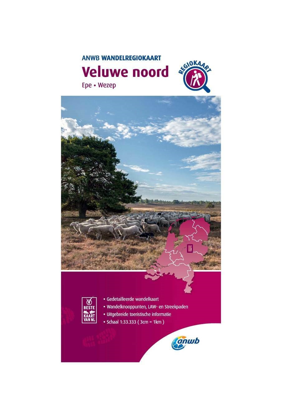 WRK-12 Veluwe Noord | ANWB wandelkaart 1:33.333 9789018046460  ANWB Wandelregiokaarten 1:33.333  Wandelkaarten Arnhem en de Veluwe