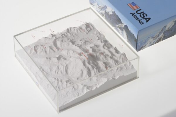 Mount McKinley - reliëfmaquette op schaal 1:200.000 MCKINLEY  Reliorama   Wandkaarten Alaska