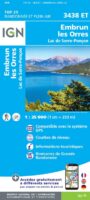 wandelkaart 3438ET Embrun, Lac de Serre-Ponçon 1:25.000 9782758543282  IGN IGN 25 Franse Alpen/ zuidhelft  Wandelkaarten Haute-Provence, Verdon, Var