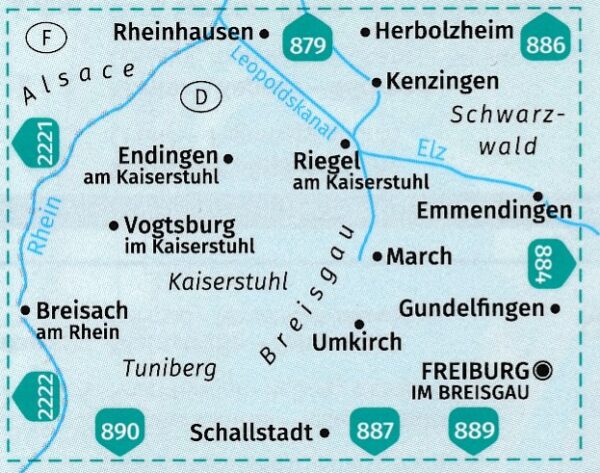 Kompass wandelkaart KP-883 Kaiserstuhl/Tuniberg 9783991216902  Kompass Wandelkaarten Kompass Zwarte Woud  Wandelkaarten Zwarte Woud