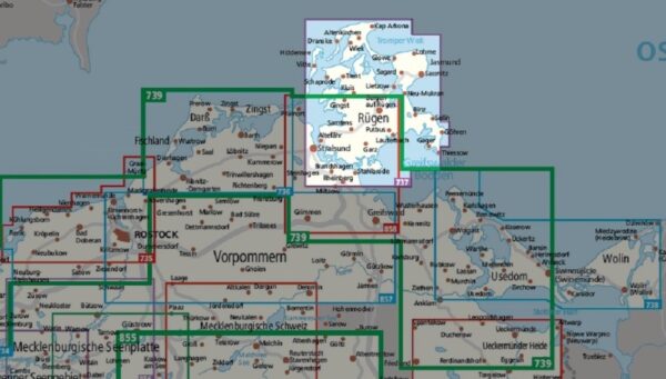 Kompass wandelkaart KP-737 Insel Rügen 9783991217138  Kompass Wandelkaarten Kompass Mecklenburg-Vorpommern  Wandelkaarten Rügen