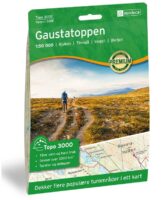 NO-3018 Gaustatoppen topografische wandelkaart 1:50.000 7046660030189  Nordeca Topo 3000  Wandelkaarten Zuid-Noorwegen