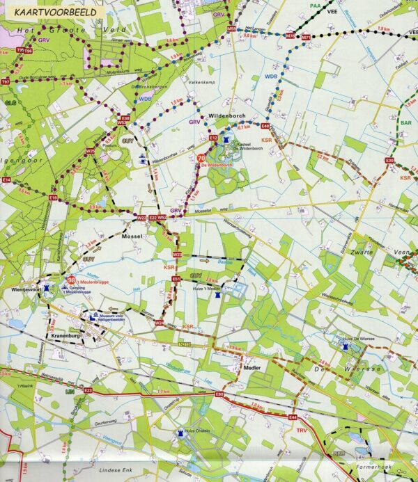 WA-2 Noordoost Achterhoek | wandelkaart 1:25.000 WA2  Achterhoek Toerisme Wandelnetwerk Achterhoek  Wandelkaarten Gelderse IJssel en Achterhoek