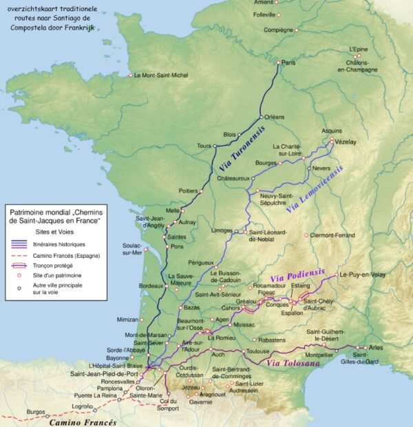 TG-652  Sentier de Saint-Jacques I wandelgids GR65 9782751410680  FFRP topoguides à grande randonnée  Santiago de Compostela, Wandelgidsen Zuidwest-Frankrijk