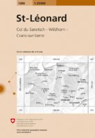 topografische wandelkaart CH-1286  Saint-Léonard [2018] 9783302012865  Bundesamt / Swisstopo LKS 1:25.000 Wallis  Wandelkaarten Unterwallis