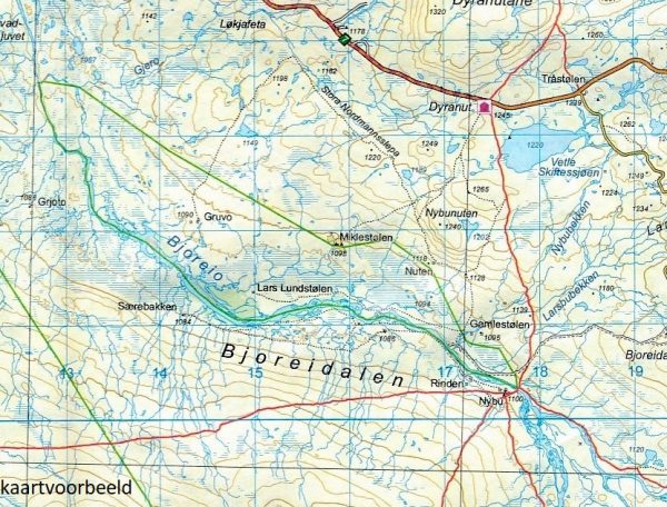 NO-3006  Hardangervidda | topografische wandelkaart 1:50.000 7046660030066  Nordeca Topo 3000  Wandelkaarten Zuid-Noorwegen