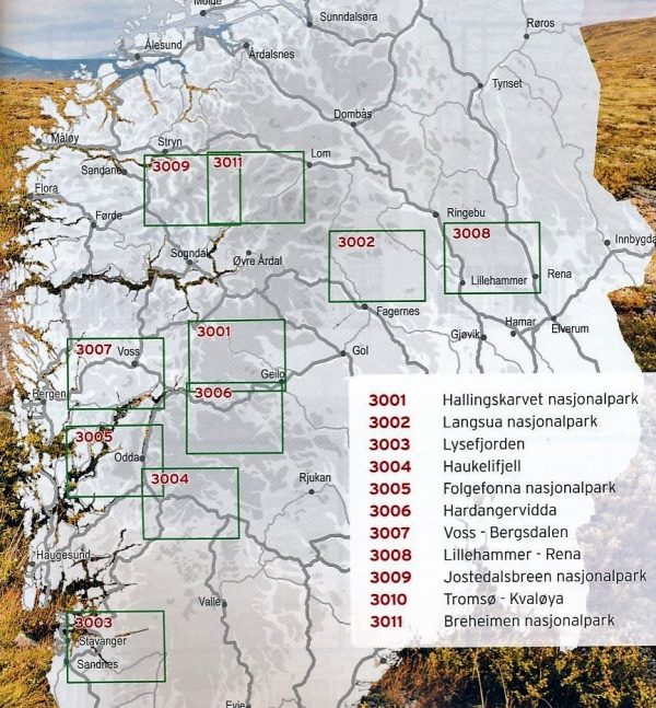 NO-3006  Hardangervidda | topografische wandelkaart 1:50.000 7046660030066  Nordeca Topo 3000  Wandelkaarten Zuid-Noorwegen