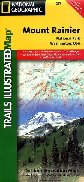 TI217  Mount Rainier National Park 1:50.000 9781566953450  National Geographic / Trails Illustrated Nat.Park/Recr.Series  Wandelkaarten Washington, Oregon, Idaho, Wyoming, Montana