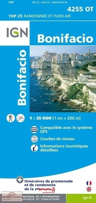 wandelkaart 4255OT Bonifacio, Figari, Capo Pertusato 1:25.000 9782758528234  IGN IGN 25 Corsica  Wandelkaarten Corsica