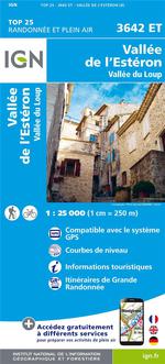 wandelkaart 3642ET Vallée de l'Estéron - Coursegoules 1:25.000 9782758542872  IGN IGN 25 Franse Alpen/ zuidhelft  Wandelkaarten Mercantour, Alpes-Maritimes