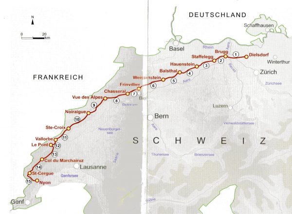 Band 5: Jura-Höhenweg | wandelgids 9783039020034 Dominik Wunderlin AT-Verlag Wanderland Schweiz  Meerdaagse wandelroutes, Wandelgidsen Jura, Genève, Vaud