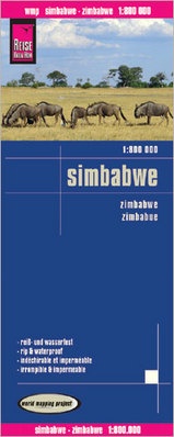 Zimbabwe landkaart, wegenkaart 1:800.000 9783831772704  Reise Know-How Verlag WMP, World Mapping Project  Landkaarten en wegenkaarten Angola, Zimbabwe, Zambia, Mozambique, Malawi