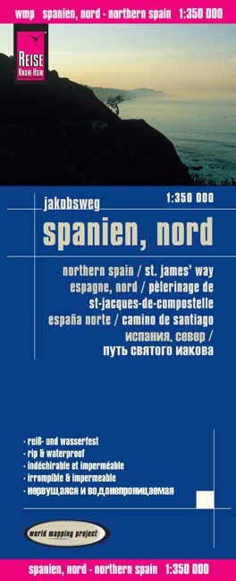 Spanje, Noord- | landkaart, wegenkaart 1:350.000 9783831772810  Reise Know-How Verlag WMP, World Mapping Project  Landkaarten en wegenkaarten Noordwest-Spanje