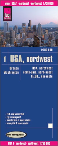 USA-01 Northwest landkaart, wegenkaart 1:750.000 9783831774050  Reise Know-How Verlag WMP, World Mapping Project  Landkaarten en wegenkaarten Washington, Oregon, Idaho, Wyoming, Montana