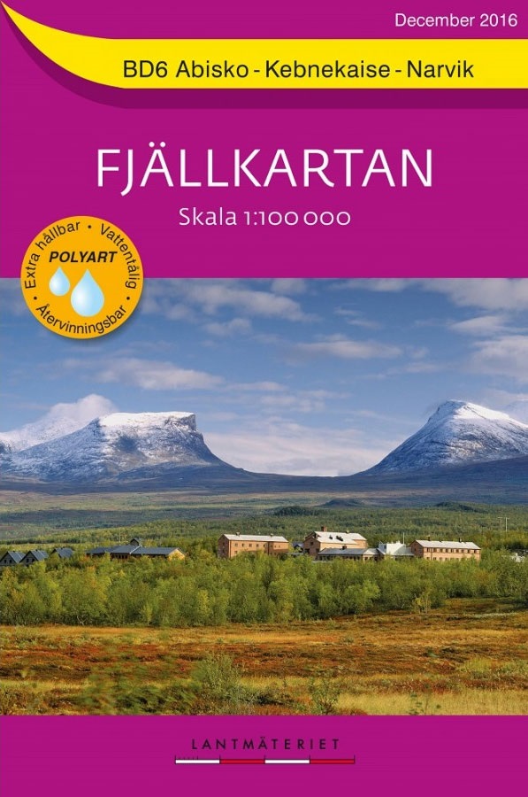 BD-06  Abisko - Kebnekaise - Narvik 1:100.000 (BD6) 9789158895843  Kartförlaget - Lantmäteriet Fjällkartan  Wandelkaarten Zweeds-Lapland (Norrbottens Län)