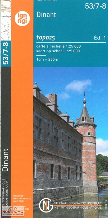 NGI-53/7-8  Hastière-Dinant | topografische wandelkaart 1:25.000 9789462351486  Nationaal Geografisch Instituut NGI Wallonië 1:25.000  Wandelkaarten Wallonië (Ardennen)